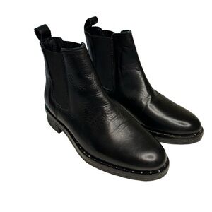 Norberto Costa Women’s Chelsea Boots Black Leather EU Size 37 (US Size 6.5)